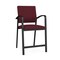 Lesro Newport Hip Chair Metal Frame, Black, OH Wine Upholstery NP1161 - alternate 1